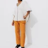 Promod Pantalon en gaze de coton - Ocre Best