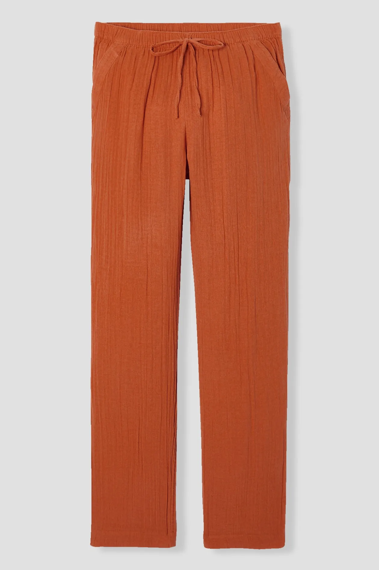 Promod Pantalon en gaze de coton - Terre de sienne Terredesienne Shop