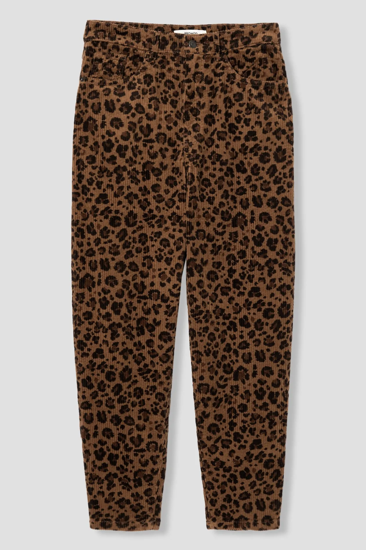 Promod Pantalon en velours léopard - Imprimé caramel Imprimécaramel Online
