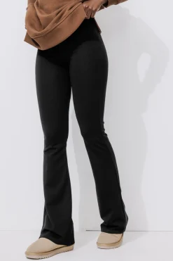 Promod Pantalon flare en jersey Femme - Noir Fashion