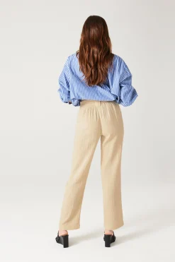 Promod Pantalon gaze de coton Femme - Beige Cheap