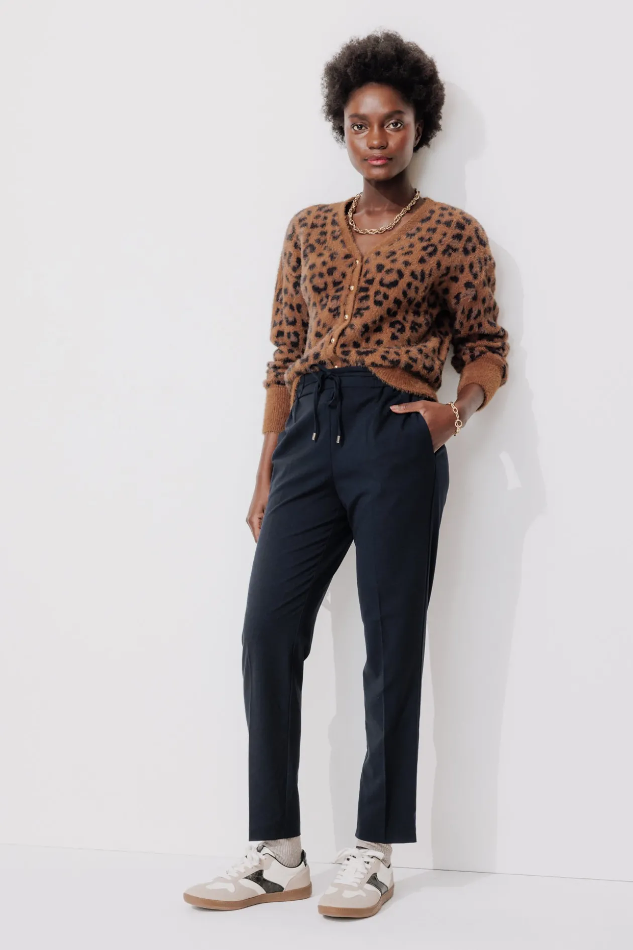Promod Pantalon jogpant Femme - Marine Clearance