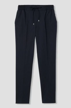 Promod Pantalon jogpant rayé Femme - Rayé marine Rayémarine Outlet