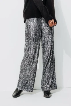 Promod Pantalon large à paillettes - Imprimé multicolore Imprimémulticolore Cheap