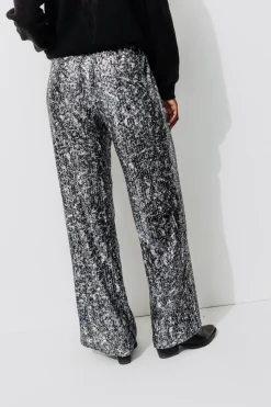 Promod Pantalon large à paillettes - Imprimé multicolore Imprimémulticolore Cheap