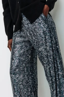 Promod Pantalon large à paillettes - Imprimé multicolore Imprimémulticolore Cheap