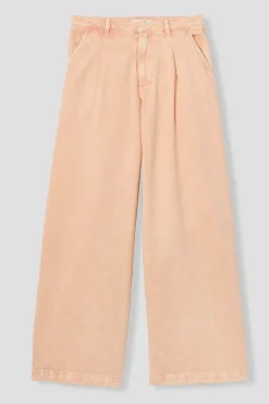 Promod Pantalon large à pinces Femme - Orange fluo Orangefluo Fashion