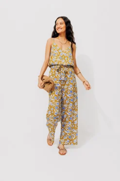 Promod Pantalon large et fluide Femme - Imprimé ocre Impriméocre Flash Sale