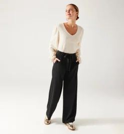 Promod Pantalon large et fluide Femme - Noir Best Sale