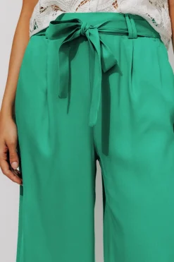 Promod Pantalon large et fluide Femme - Vert Flash Sale