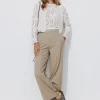 Promod Pantalon large Femme - Ecru Store