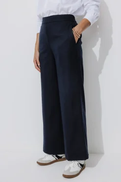 Promod Pantalon large Femme - Marine Flash Sale