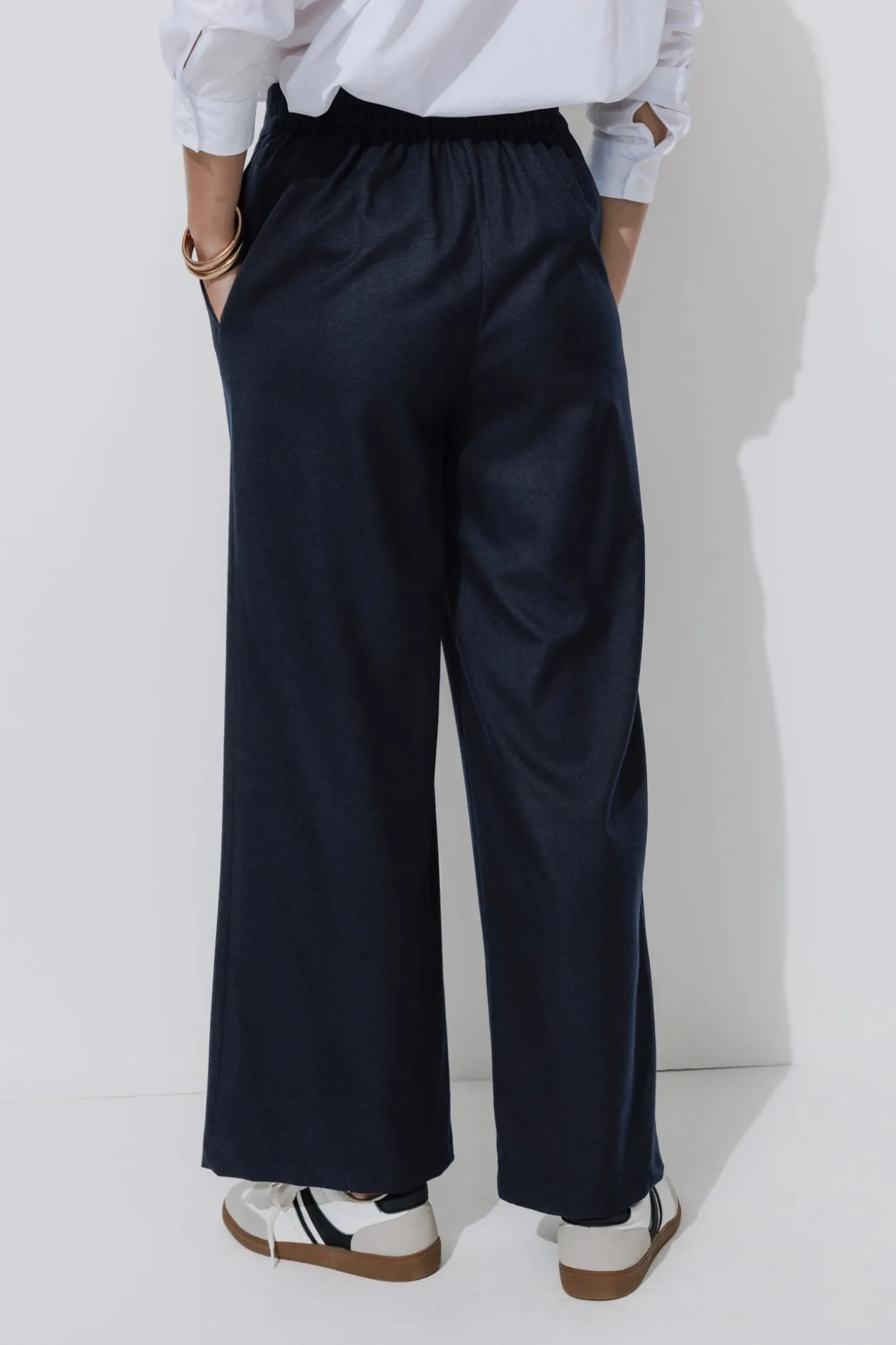 Promod Pantalon large Femme - Marine Flash Sale