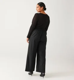 Promod Pantalon large Femme - Noir Hot