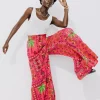Promod Pantalon large imprimé Femme - Imprimé rose Imprimérose Fashion