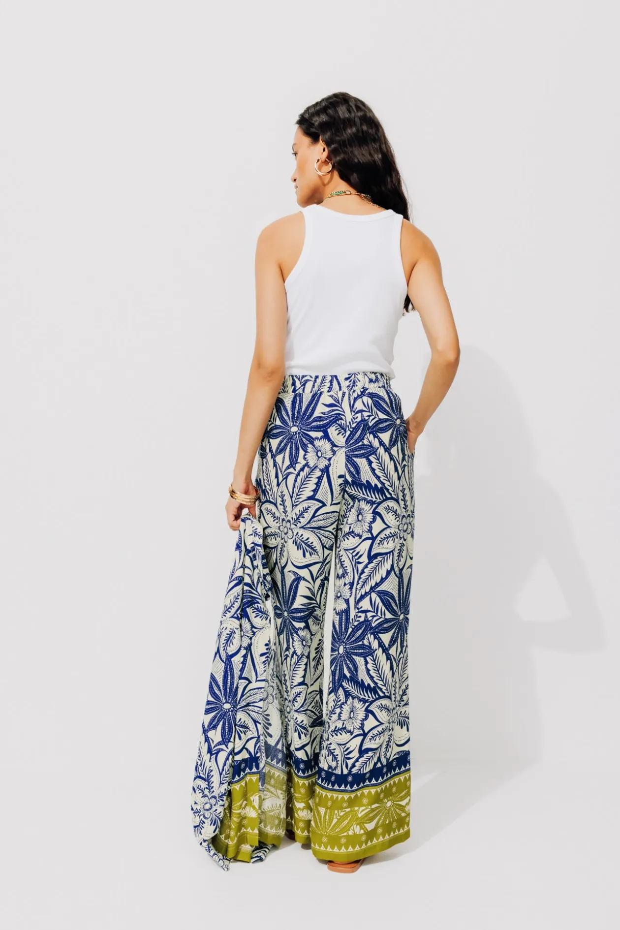 Promod Pantalon large imprimé Femme - Imprimé marine Imprimémarine Cheap