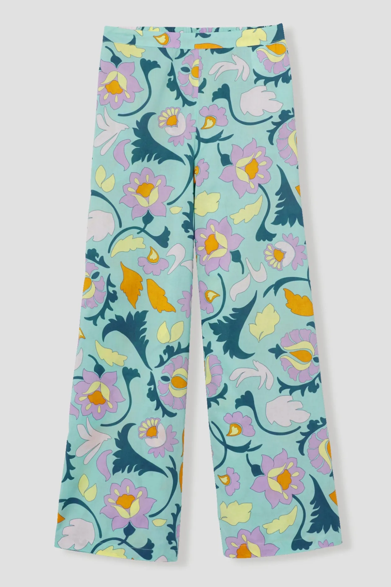 Promod Pantalon large imprimé Femme - Imprimé vert clair Imprimévertclair Discount