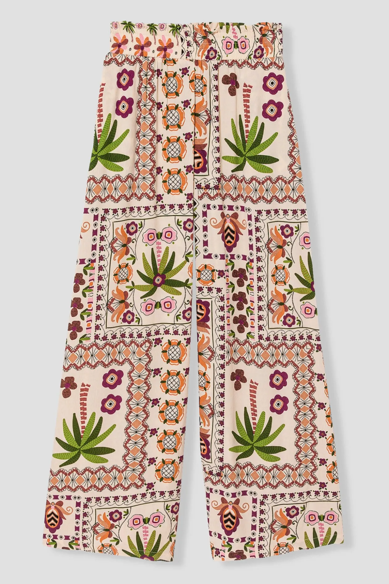Promod Pantalon large imprimé Femme - Imprimé écru Impriméécru Discount