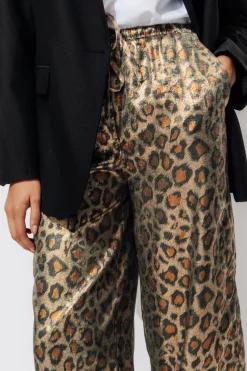Promod Pantalon large léopard irisé - Imprimé noir Impriménoir Cheap