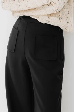 Promod Pantalon large taille haute - Noir Cheap