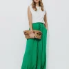 Promod Pantalon large uni Femme - Vert Cheap