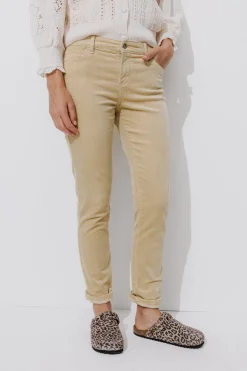 Promod Pantalon LUCIEN en velours - Beige Clearance
