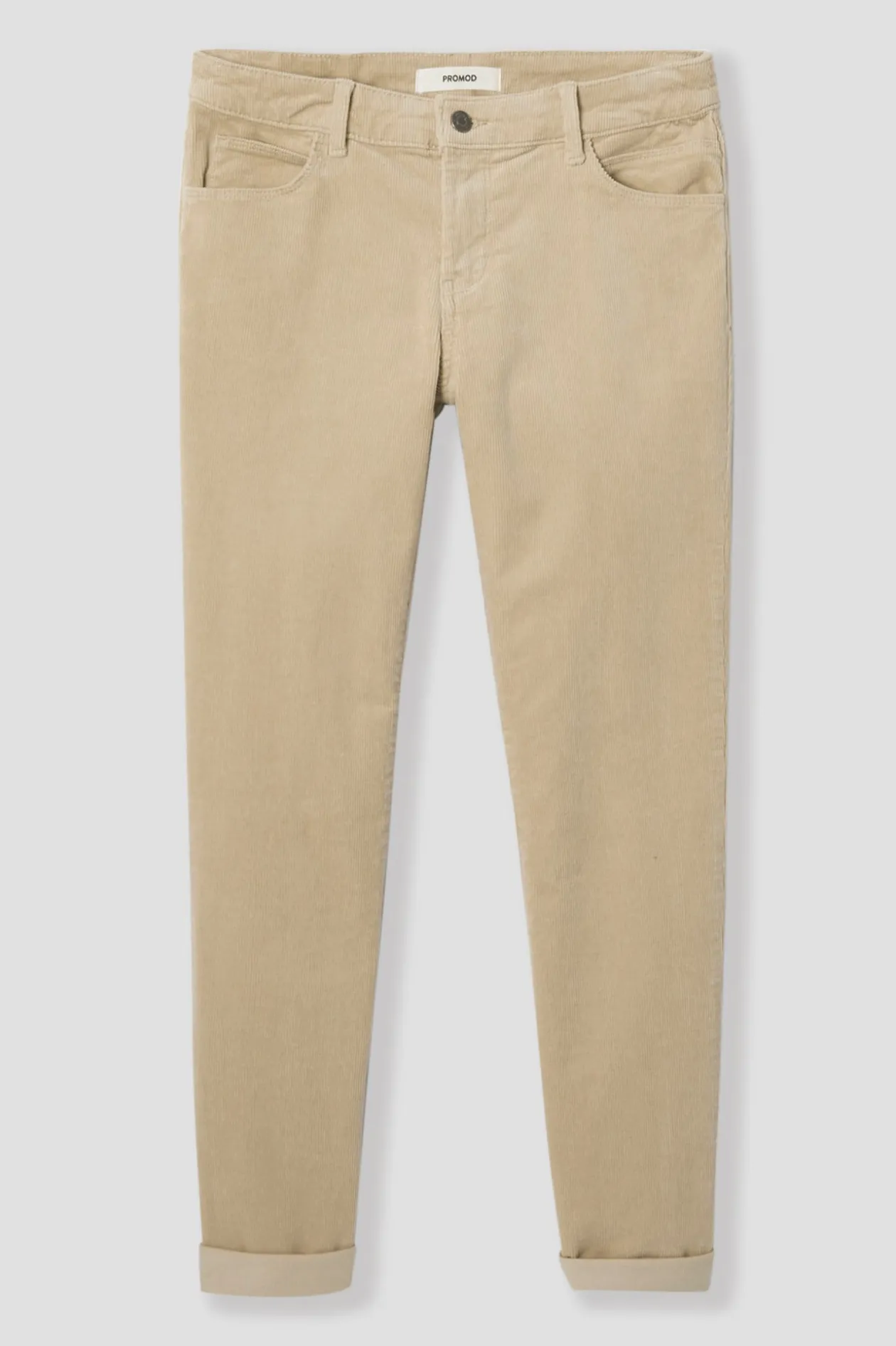 Promod Pantalon LUCIEN en velours - Beige Clearance