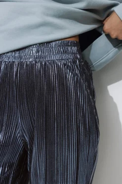 Promod Pantalon plissé pailleté Femme - Pétrole Best