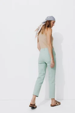 Promod Pantalon skinny en coton Femme - Bleu ciel Bleuciel Hot