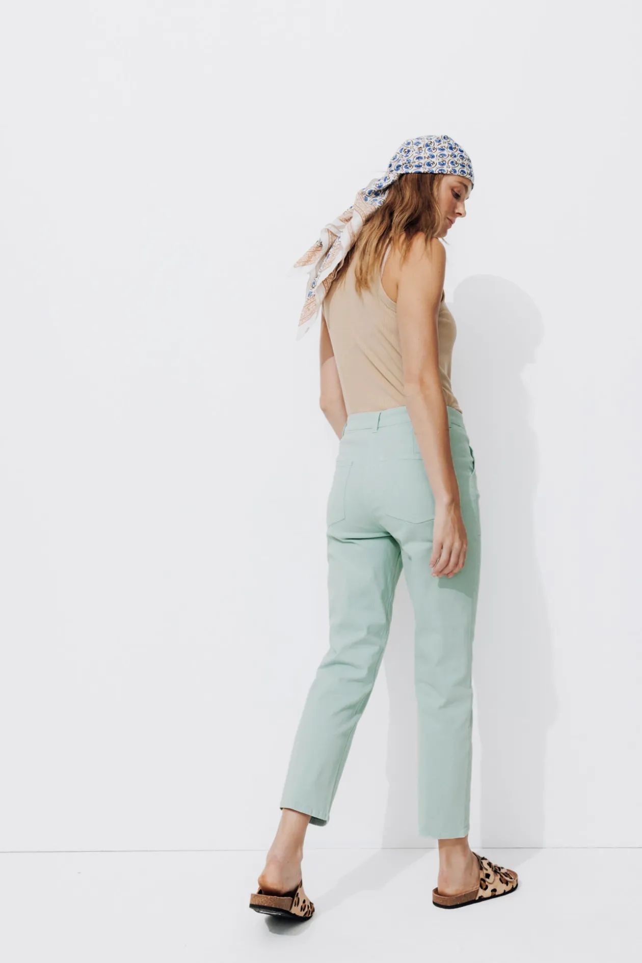 Promod Pantalon skinny en coton Femme - Bleu ciel Bleuciel Hot