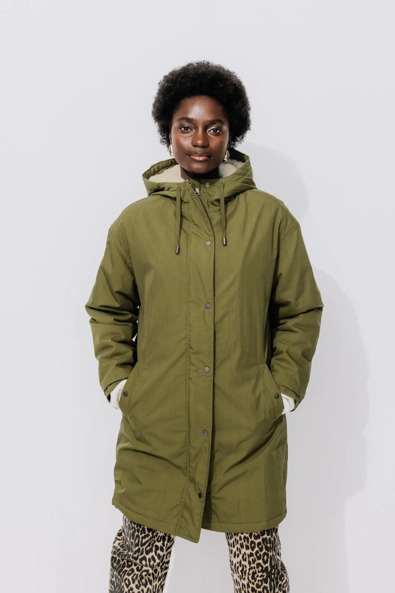 Promod Parka chaude à capuche Femme - Kaki Fashion