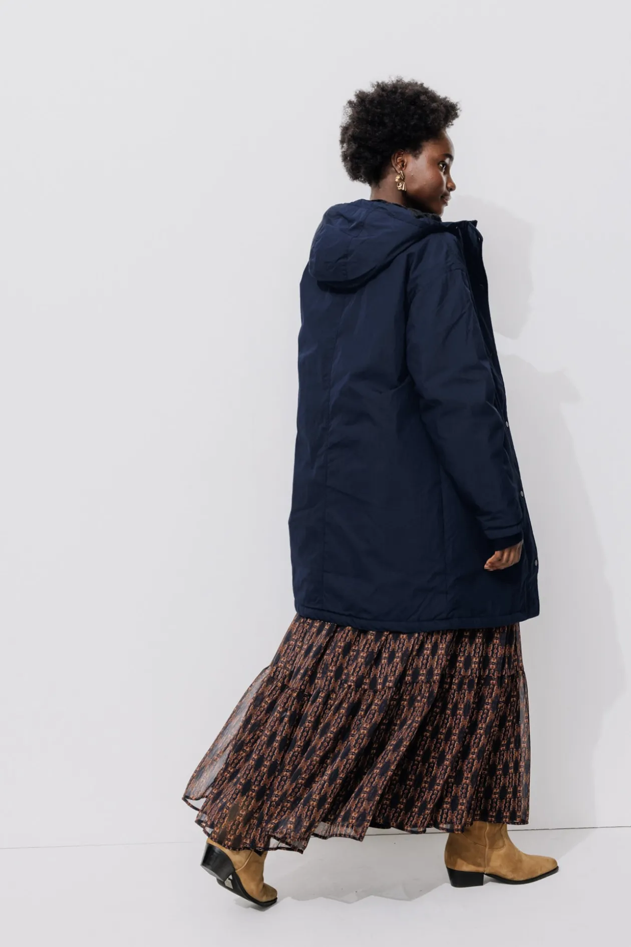Promod Parka chaude à capuche Femme - Marine Cheap