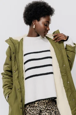 Promod Parka chaude à capuche Femme - Kaki Fashion