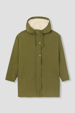 Promod Parka chaude à capuche Femme - Kaki Fashion