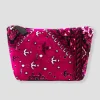 Promod Pochette en velours LALLA - Rose fuchsia Rosefuchsia Flash Sale