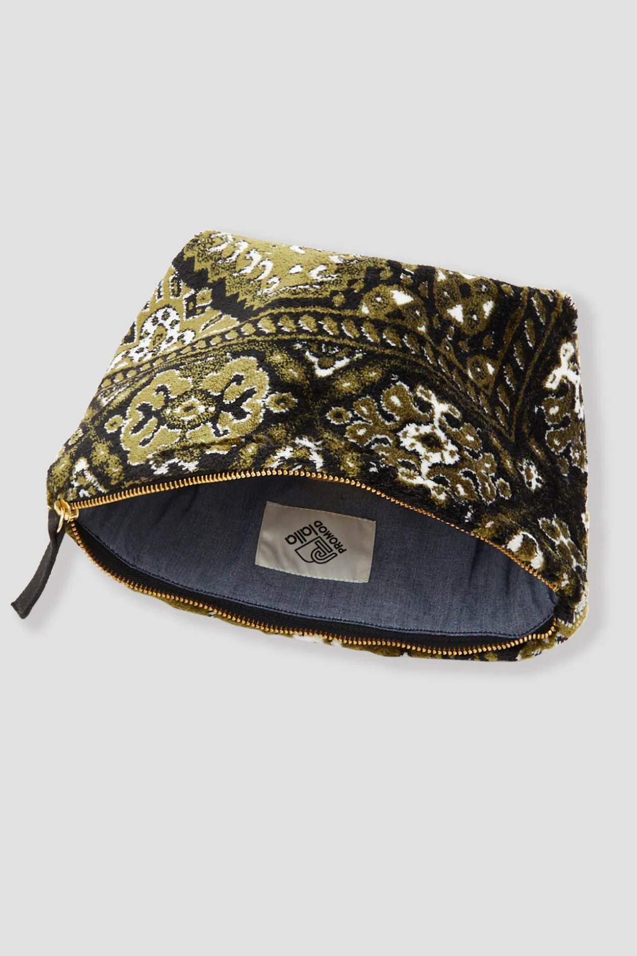 Promod Pochette en velours LALLA - Kaki Best