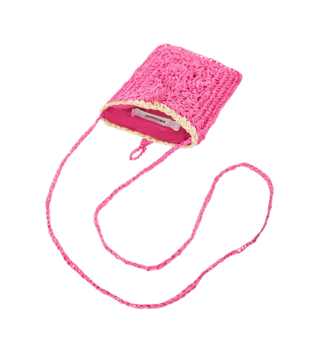 Promod Pochette façon raphia Femme - Rose New
