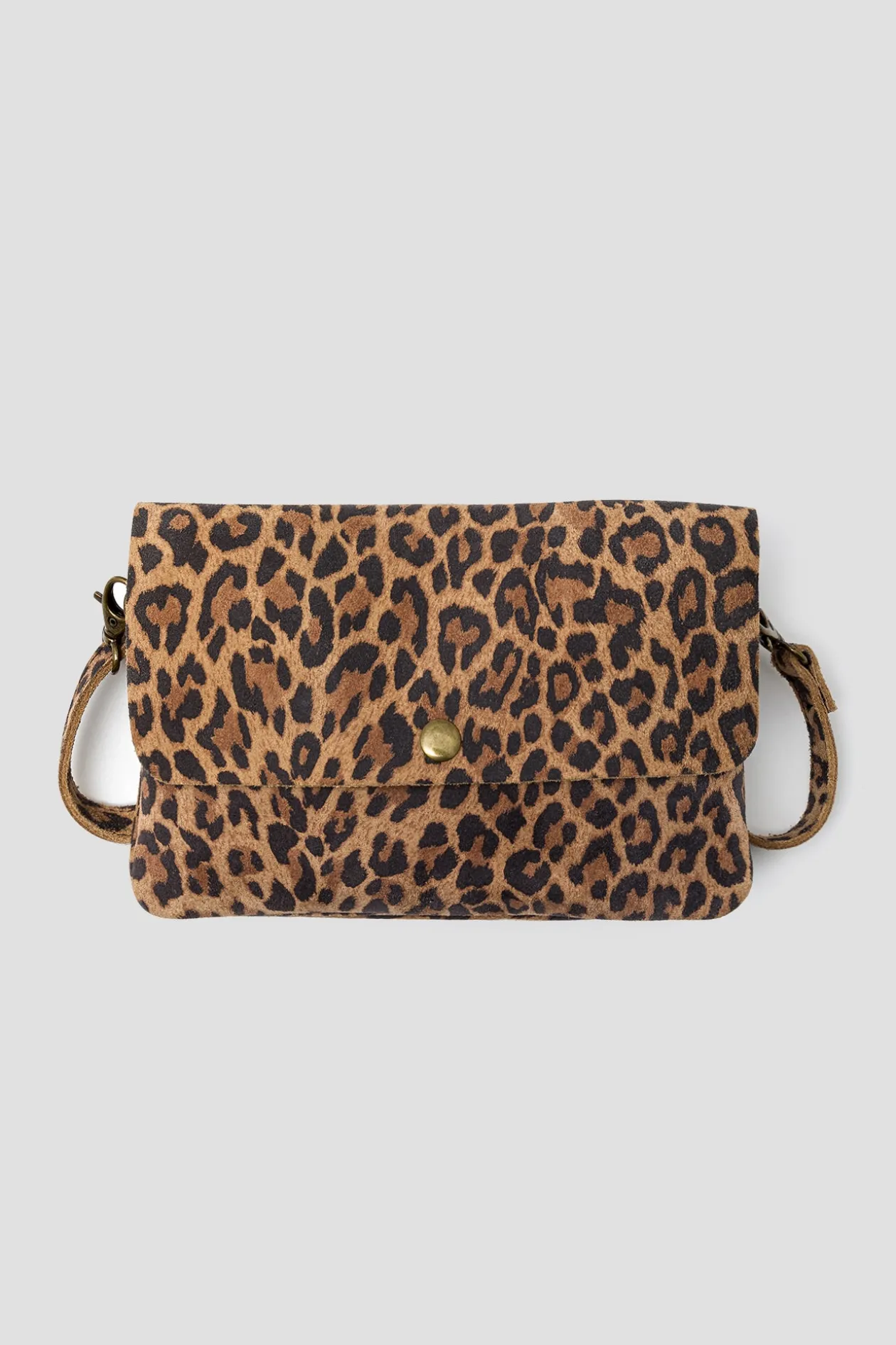 Promod Pochette léopard en cuir - Imprimé camel Imprimécamel Store