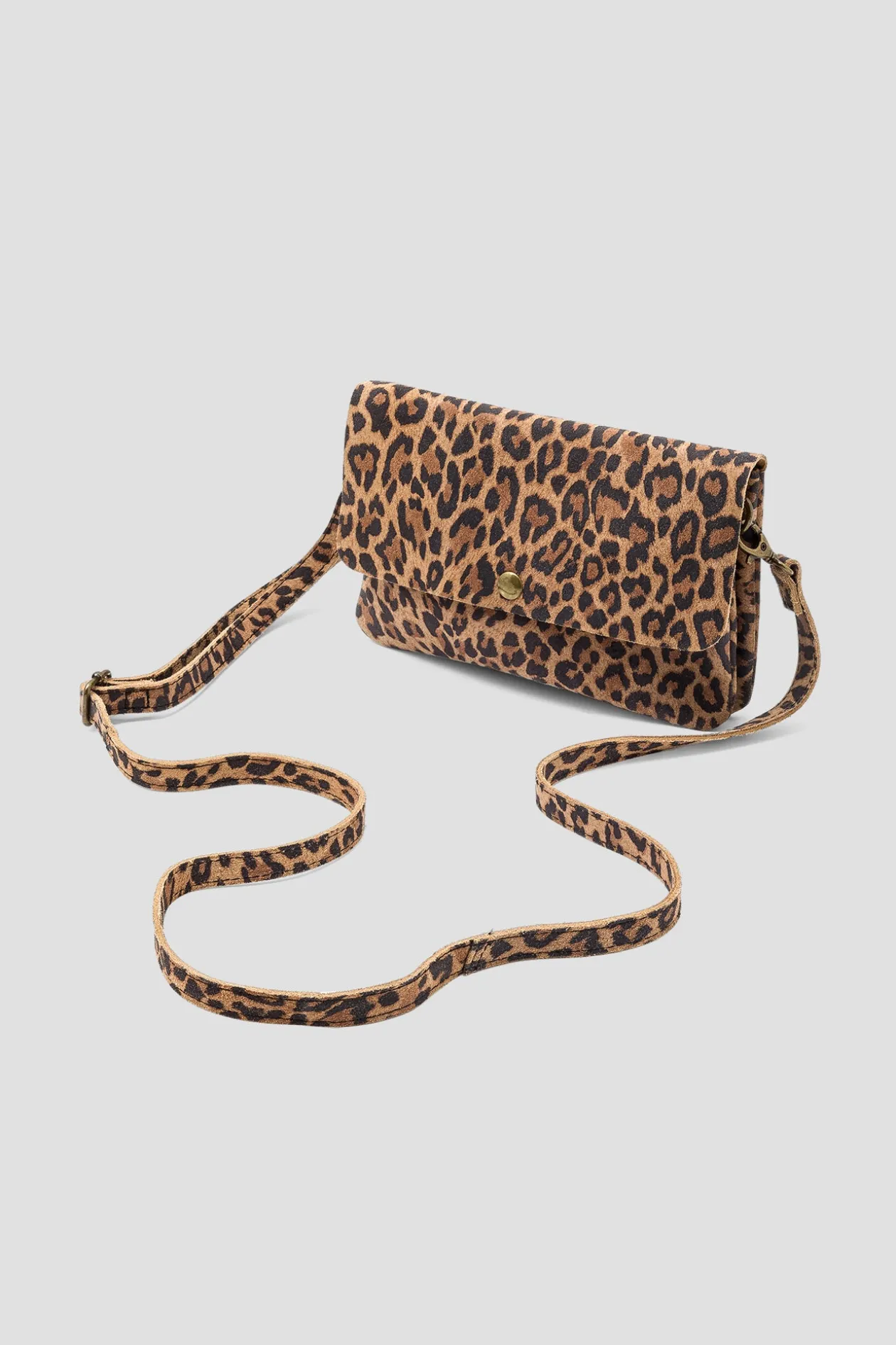 Promod Pochette léopard en cuir - Imprimé camel Imprimécamel Store
