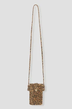Promod Pochette léopard en cuir - Imprimé camel Imprimécamel Cheap