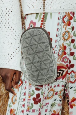 Promod Pochette smartphone en jean - Gris Fashion