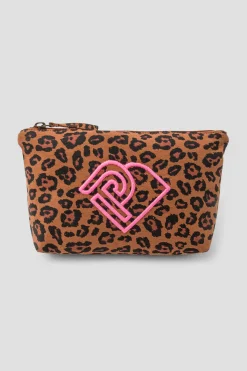 Promod Pochette zippée léopard Femme - Imprimé camel Imprimécamel Flash Sale