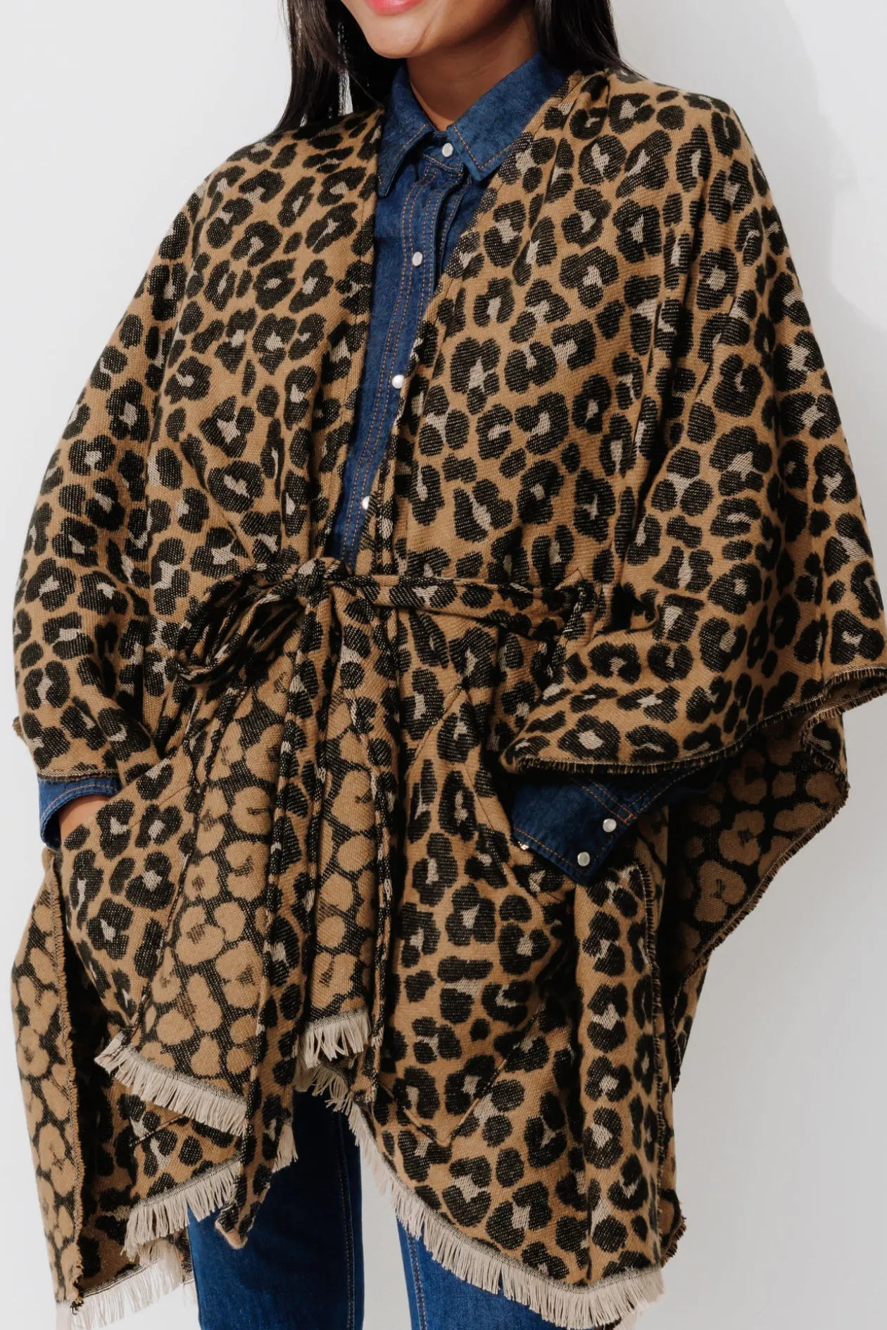 Promod Poncho oversize léopard Femme - Imprimé camel Imprimécamel Clearance