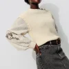 Promod Pull à effet superposé Femme - Ecru Store