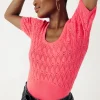 Promod Pull ajouré éco-conçu - Rose fuchsia Rosefuchsia Cheap