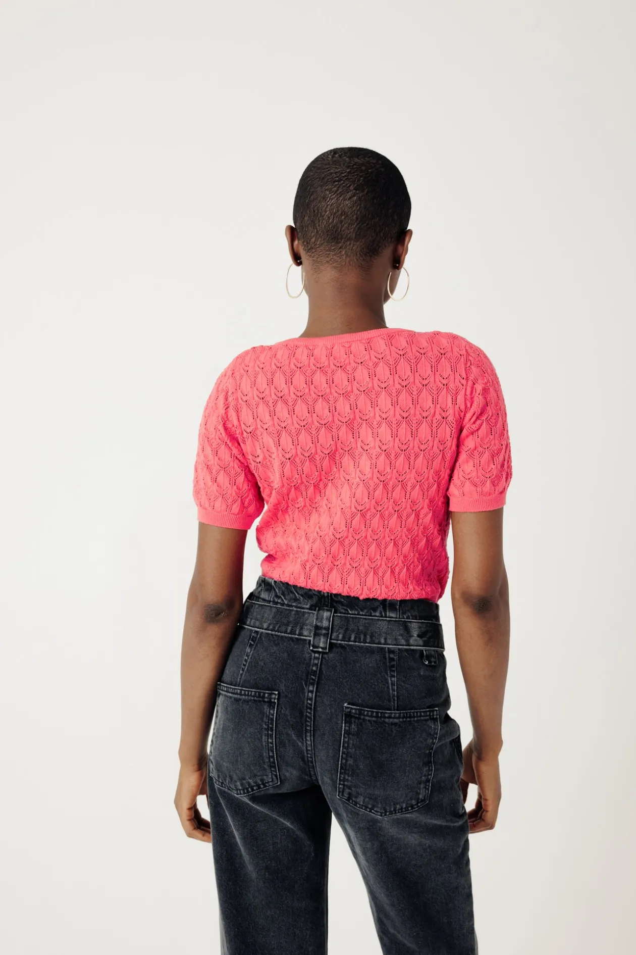 Promod Pull ajouré éco-conçu - Rose fuchsia Rosefuchsia Cheap