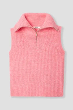 Promod Pull camionneur sans manches - Rose Hot