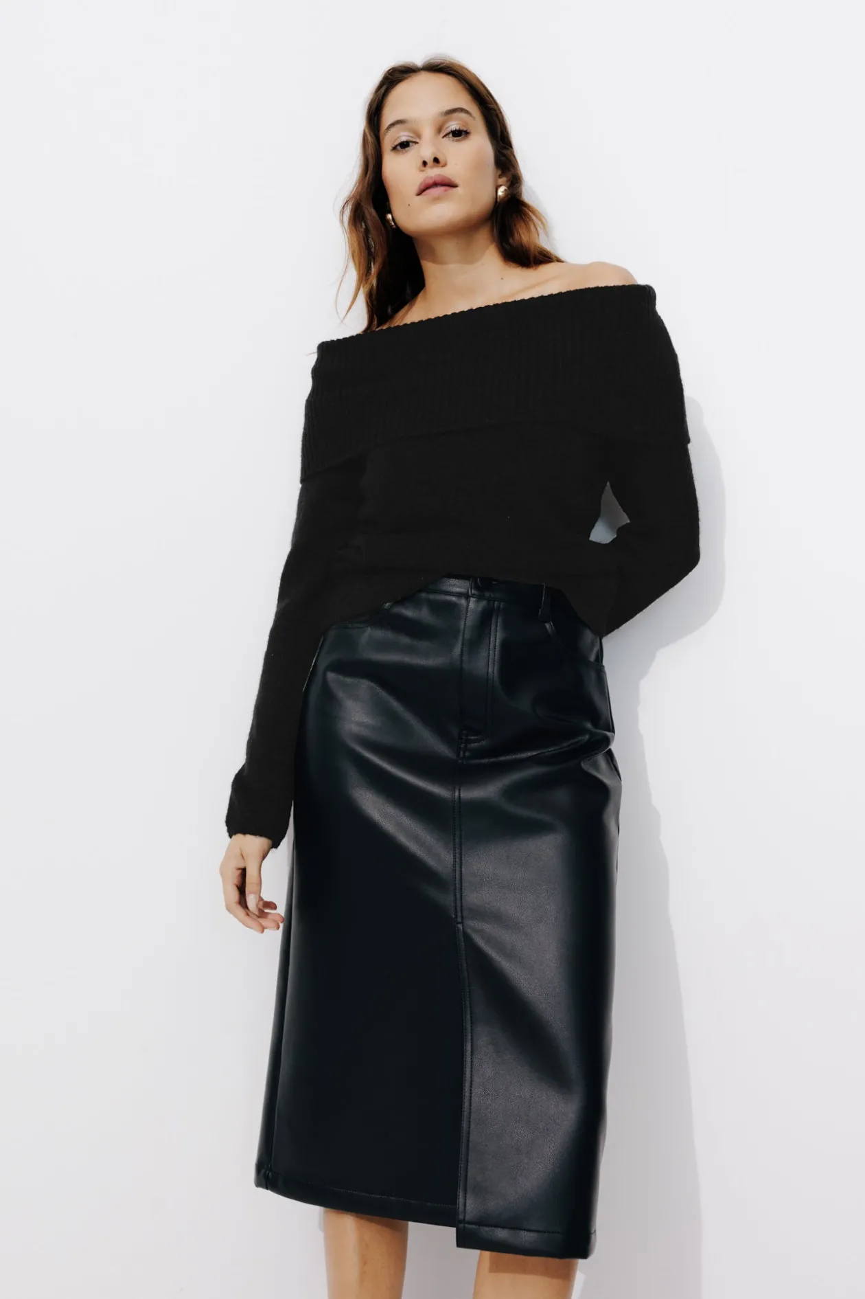 Promod Pull col Bardot Femme - Noir Cheap