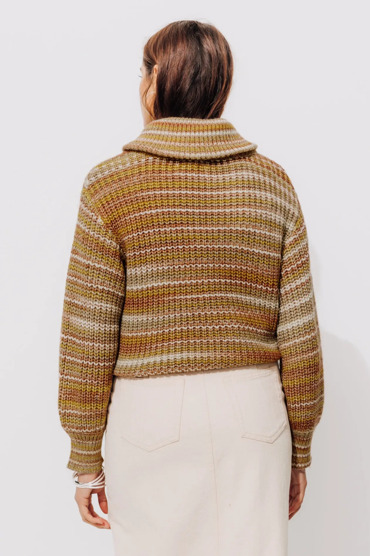 Promod Pull col camionneur Femme - Imprimé camel Imprimécamel Store