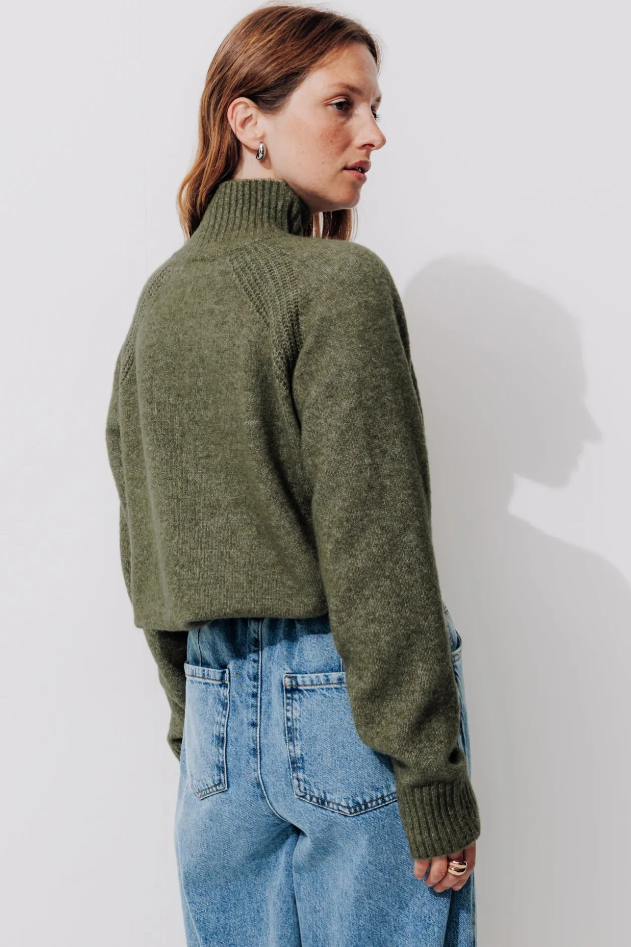 Promod Pull col montant Femme - Kaki Online